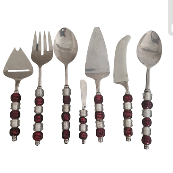 The Pampered Chef Other - EUC Set of 7 Beaded Handle Pampered Chef Serving Utensils
